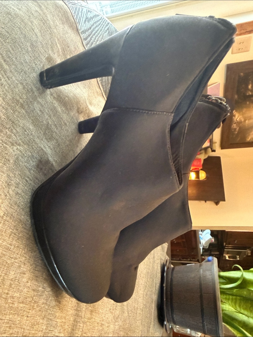 Mootsies Tootsies Black Suede High Heel Ankle Booties